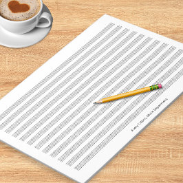 Notepad för musikmanuskript 12 notlinjer liggande anteckningsblock