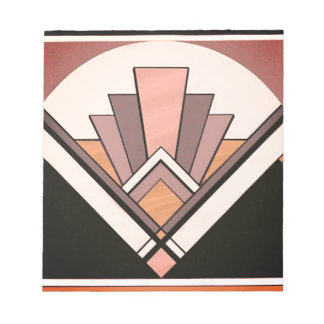 Notepad - Sangria Art Deco Fan Design Anteckningsblock