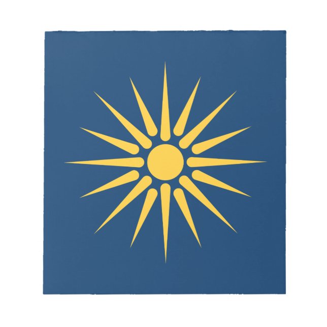 Notepad with Flag of Macedonia, Greece Anteckningsblock (Framsida)