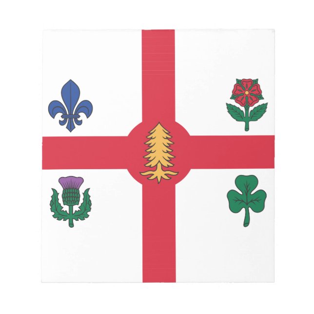 Notepad with Flag of Montreal, Canada Anteckningsblock (Framsida)