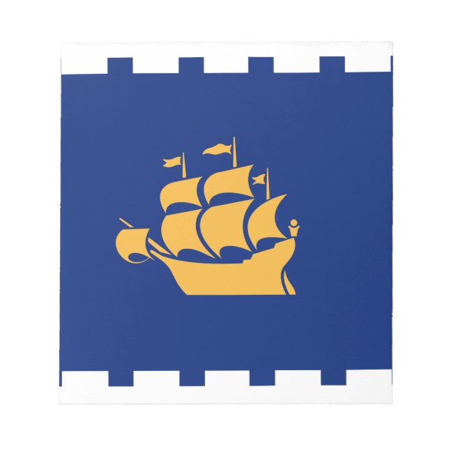 Notepad with Flag of Quebec City, Canada Anteckningsblock (Framsida)