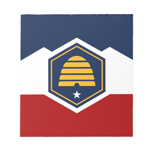 Notepad with Flag of Utah, USA Anteckningsblock (Framsida)