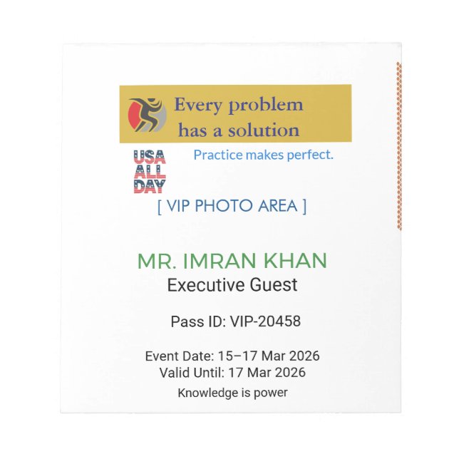 Notepads | Monogram | To-Do | Custom Anteckningsblock (Framsida)