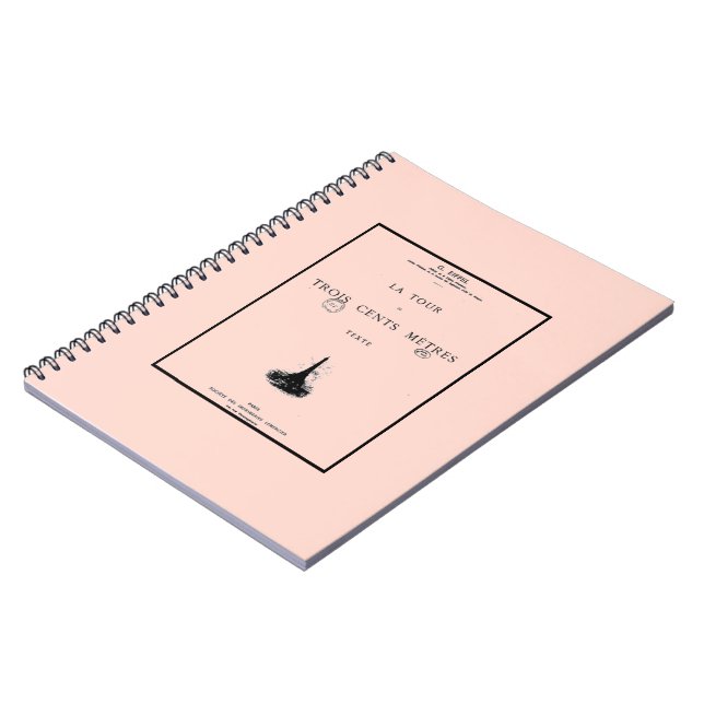 Noter i Paris La Tour Eiffel Eiffelturm Eiffel tor Anteckningsbok (Vänstra Sidan)