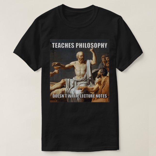 Noter i Sokrates Philosophy Lecture T Shirt (Design framsida)