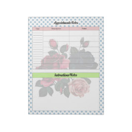 Noter om rosa och blått Ro Anteckningsblock