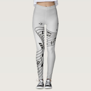 Noter på silver leggings