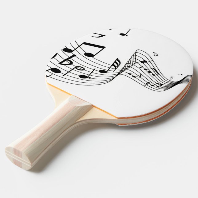 Noter på vitt med namn Golfhuvudduk Pingisracket (Frontvinkel)