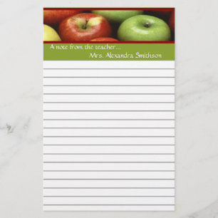 Notera från lärarepersonligApple brevpapper