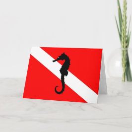 notera kortet - seahorsedykflagga kort