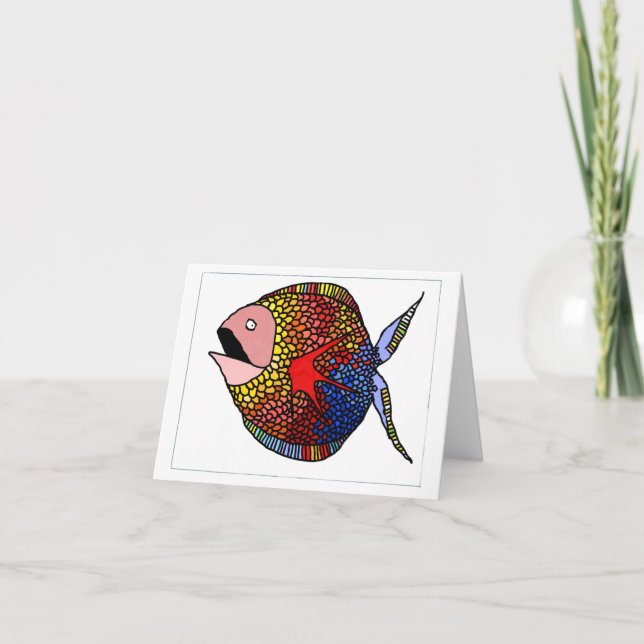 Notera kortvisningen en färgrik fantasifisk som kort (Framsida)