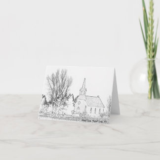 Notera kyrkan för kortet B&W Rindal, Marshall Kort