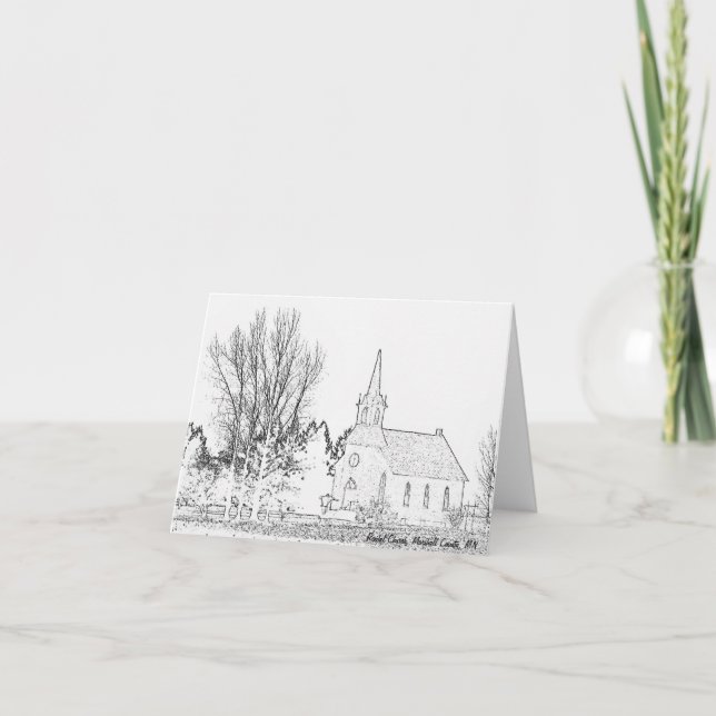 Notera kyrkan för kortet B&W Rindal, Marshall Kort (Framsida)