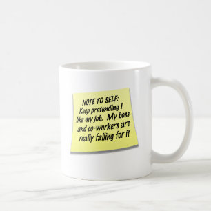 Notera till själven kaffemugg