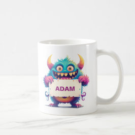 Noterad teckenfunny monster kaffemugg