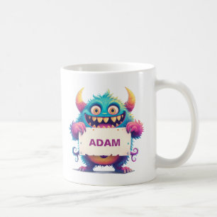 Noterad teckenfunny monster kaffemugg