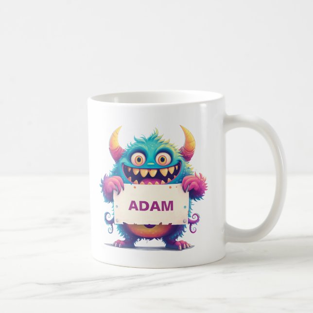 Noterad teckenfunny monster kaffemugg (Höger)