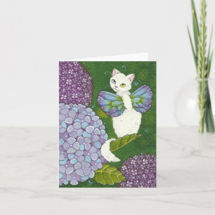 Noterar den blom- kattfen för vanlig hortensia kort