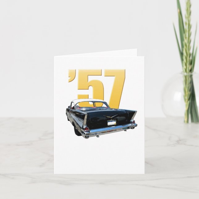 Noterar den Chevrolet belen 1957 Aire bakre View Kort (Framsida)