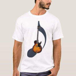 Noterar den elektriska gitarren för sunbursten t-shirt