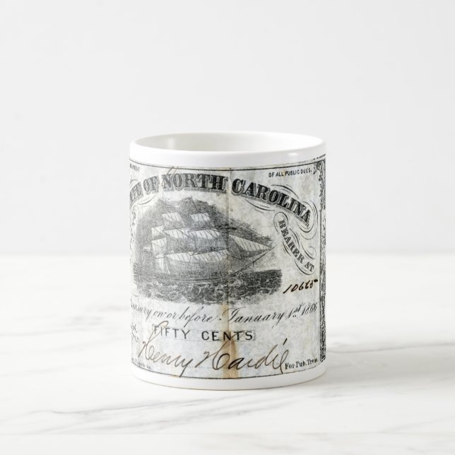 Noterar den North Carolina 50 centen 1862 Kaffemugg (Center)