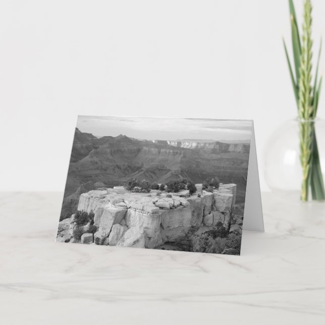 Noterar det svartvita fotoet för kanjonen kortet tack kort (Framsida)