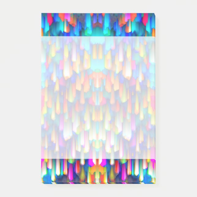 Noterar färgrikt digitalt plaska för konst post-it block (Framsida)