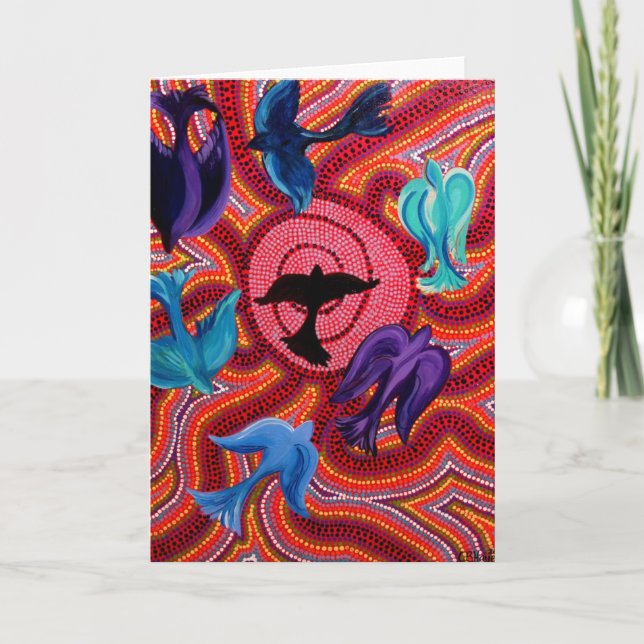"Noterar flyg" kortet vid CatherineHayesArt Kort (Framsida)