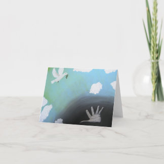 "Noterar fred" kortet från kanfasrättvisa Kort