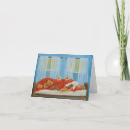 "Noterar kattdamen" kortet av Deborah Ann Klenzman Kort