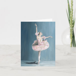 Noterar original- konst för Ballerinadansare Kort
