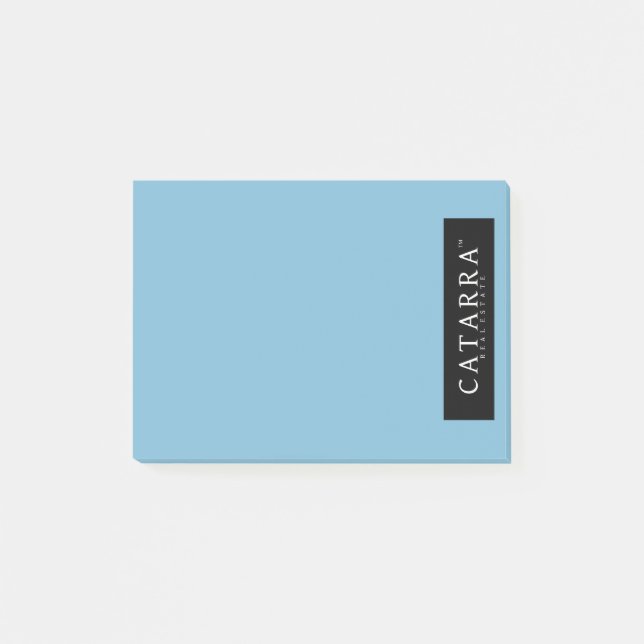 Noterar - svart logotyphöger post-it block (Framsida)