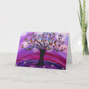 "Noterar träd i Violet" kortet vid Kort