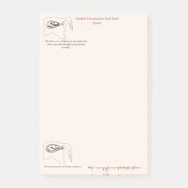 "Noterar veterinär- Tech ", Post-it Block (Framsida)