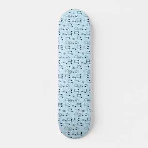 Noterat blått mini skateboard bräda 18,5 cm