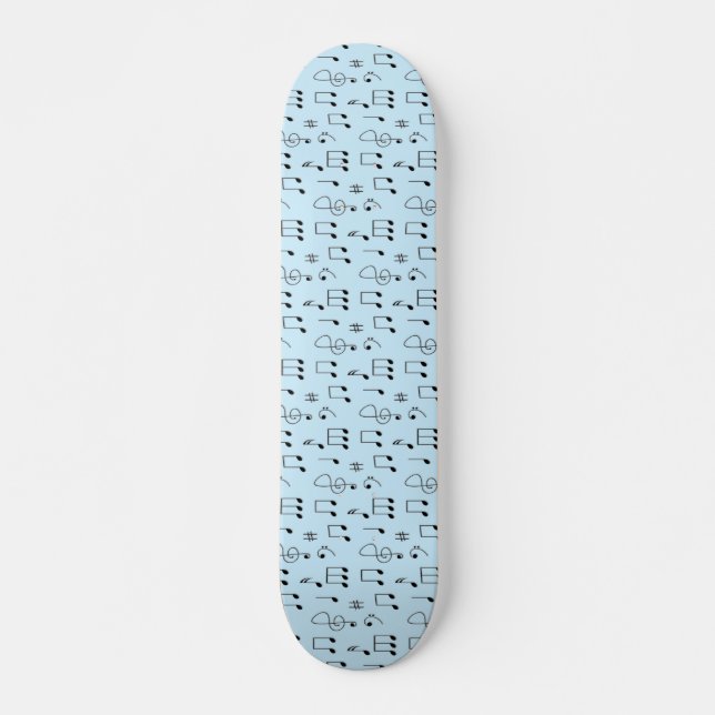 Noterat blått mini skateboard bräda 18,5 cm (Framsida)
