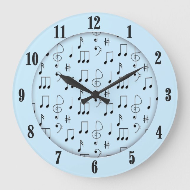 Noterat blått stor klocka (Framsida)