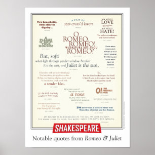 Noterbara citat från Romeo och Juliet Poster