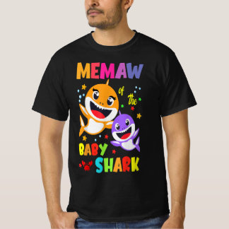 Notering av Baby-hajens födelsedag Memaw-haj T Shirt