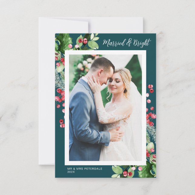 Notering av bröllop med gift om doktor tack kort (Framsida)