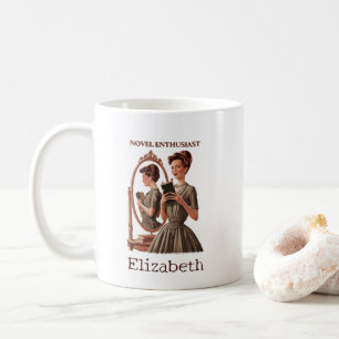Notering av Novel Enthusiast Bok Älskare Kaffemugg
