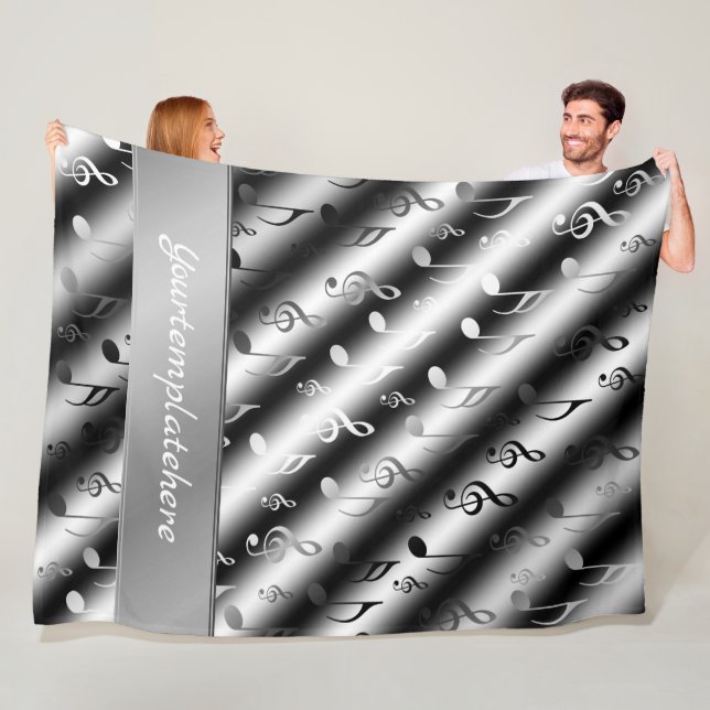 Notering, musik, metall, lakan, musik, band, raka. fleecefilt (På plats)