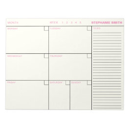 Notering om minimalistisk Personlig varje vecka me Anteckningsblock