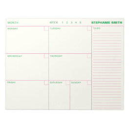 Notering om minimalistisk Personlig varje vecka me Anteckningsblock
