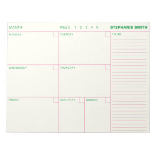 Notering om minimalistisk Personlig varje vecka me Anteckningsblock