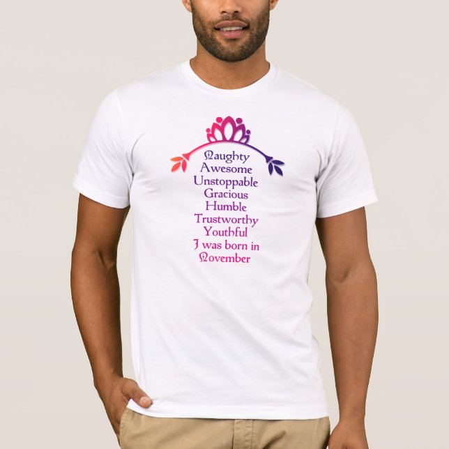 Noteringar för månadsfödelsedag 11 t shirt (Framsida)