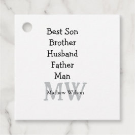 Noteringarna "Bäste man son make pappa" lägger til Gåvor Etiketter