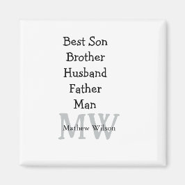 Noteringarna "Bäste man son make pappa" lägger til Magnet