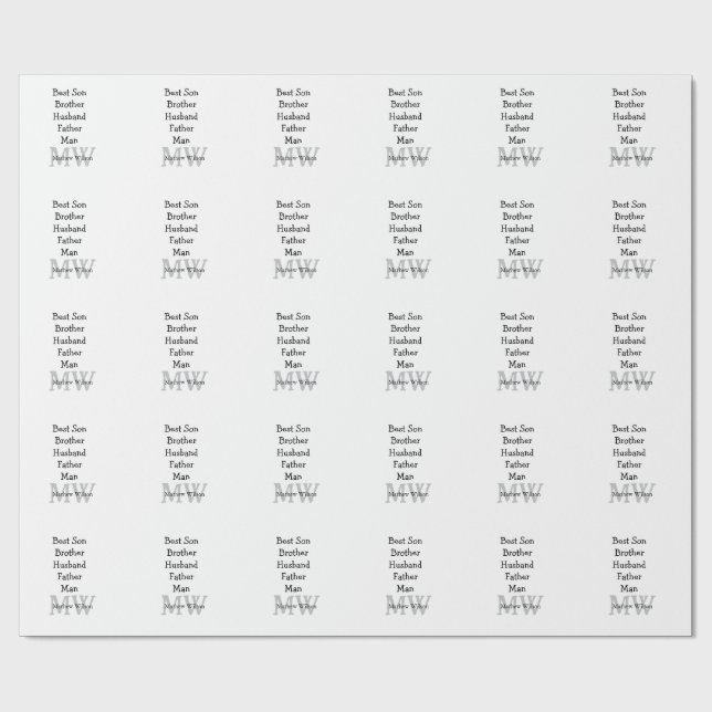 Noteringarna "Bäste man son make pappa" lägger til Presentpapper (Platt)