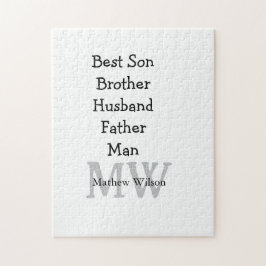 Noteringarna "Bäste man son make pappa" lägger til Pussel